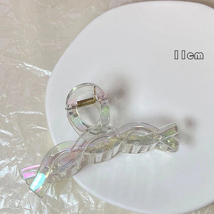 Women Hair Claw Korean Style Transparent Plastic Headband Hairpins Ponytail Claw Clip Crab Hair Accessories Headwear - Daebak