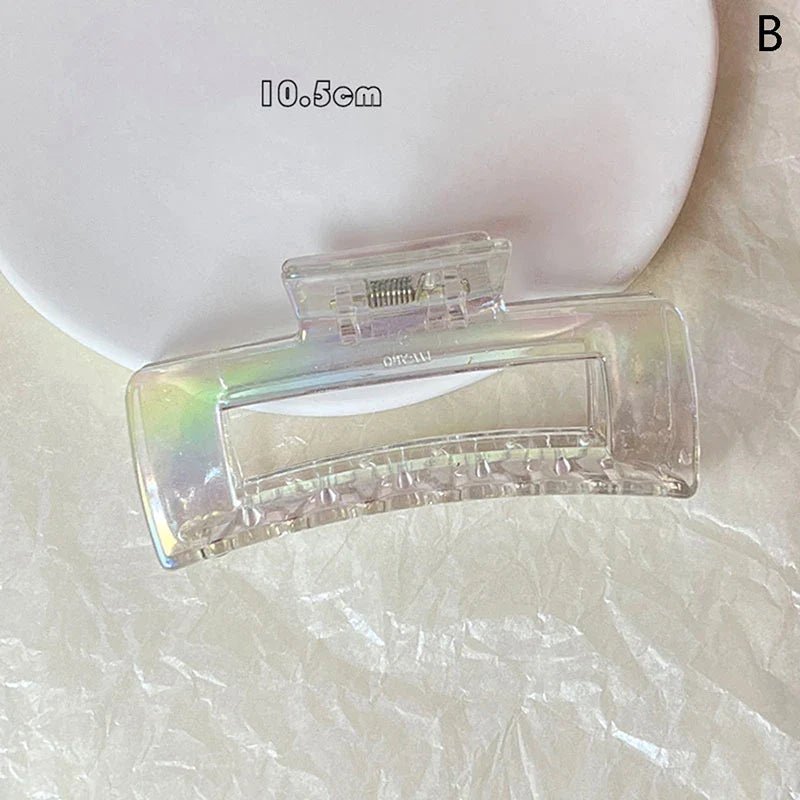 Women Hair Claw Korean Style Transparent Plastic Headband Hairpins Ponytail Claw Clip Crab Hair Accessories Headwear - Daebak