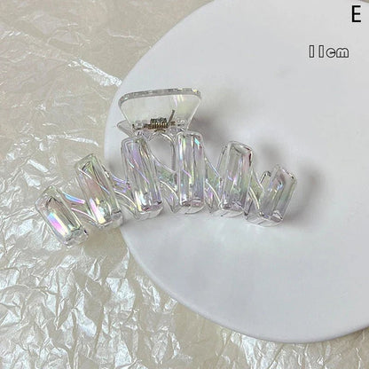 Women Hair Claw Korean Style Transparent Plastic Headband Hairpins Ponytail Claw Clip Crab Hair Accessories Headwear - Daebak