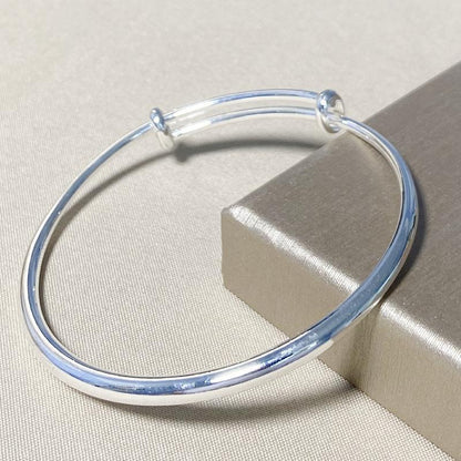 Women's Belly Glossy Concubine Versatile Simple Push-pull Sier Korean Bracelet - Daebak