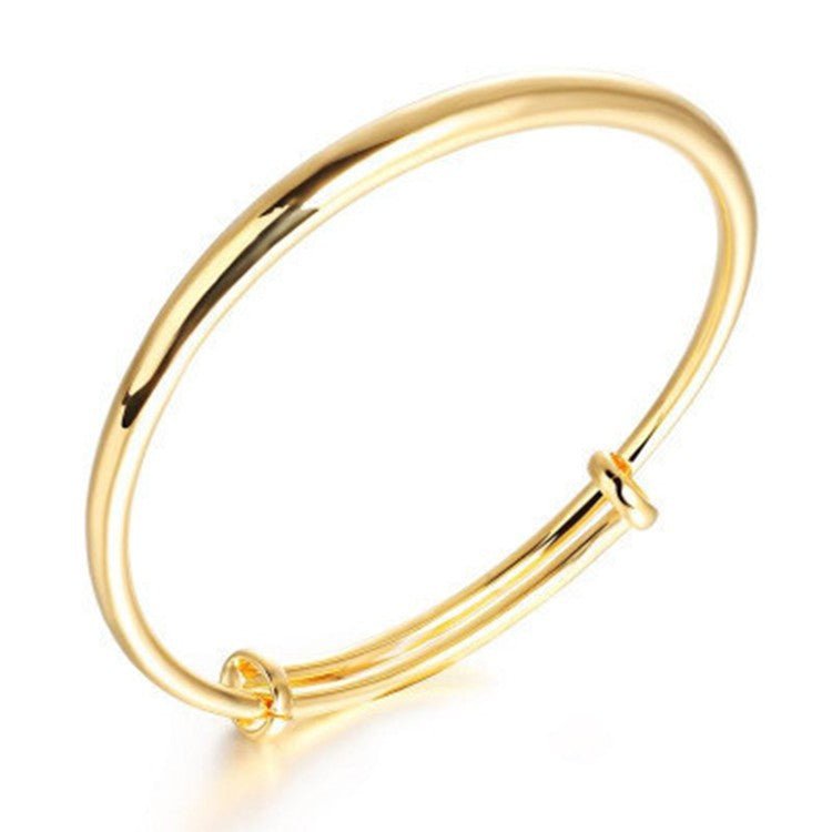 Women's Belly Glossy Concubine Versatile Simple Push-pull Sier Korean Bracelet - Daebak