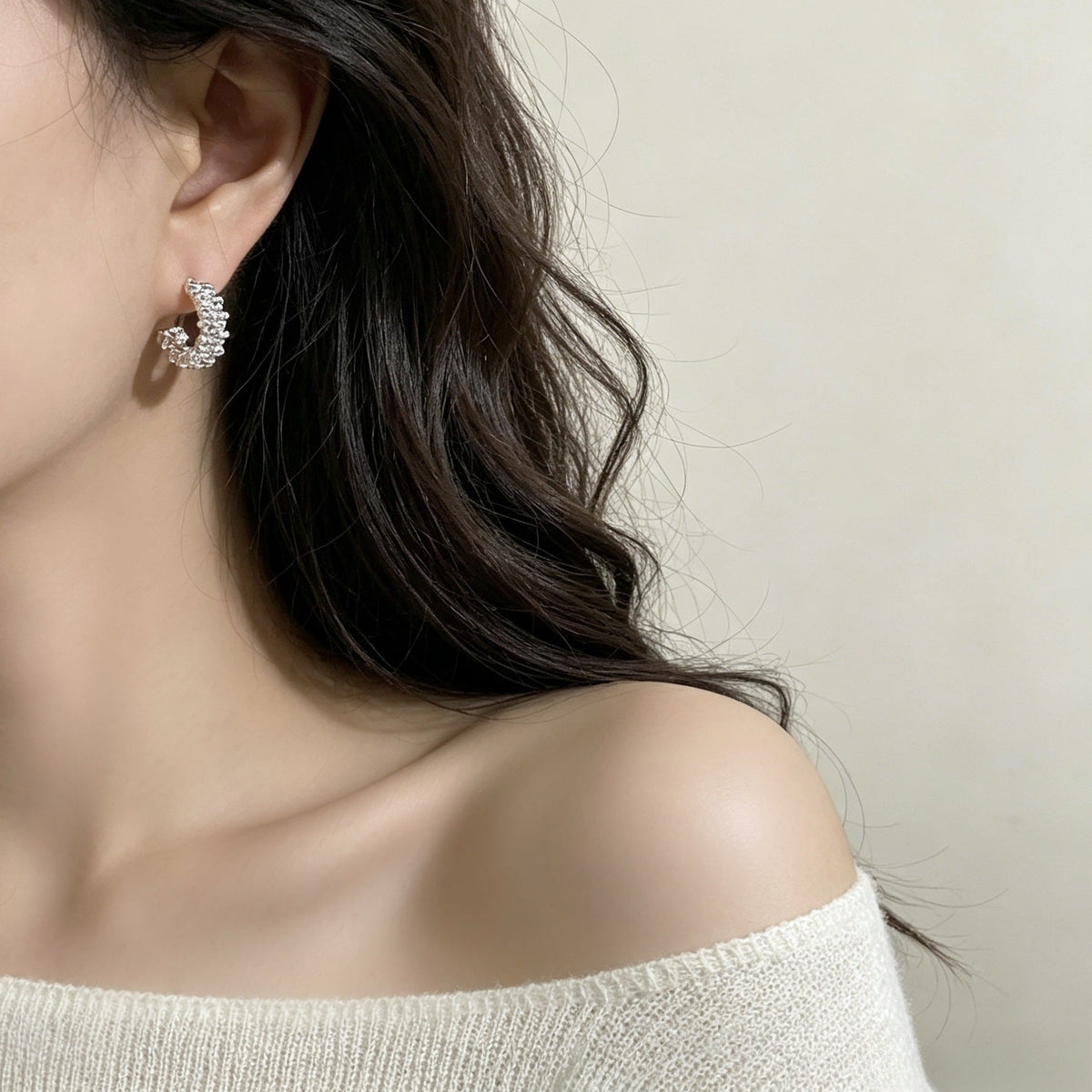 Women's Copper Gold-plated Korean Style Shaped For Design Simple Stud Earrings - Daebak