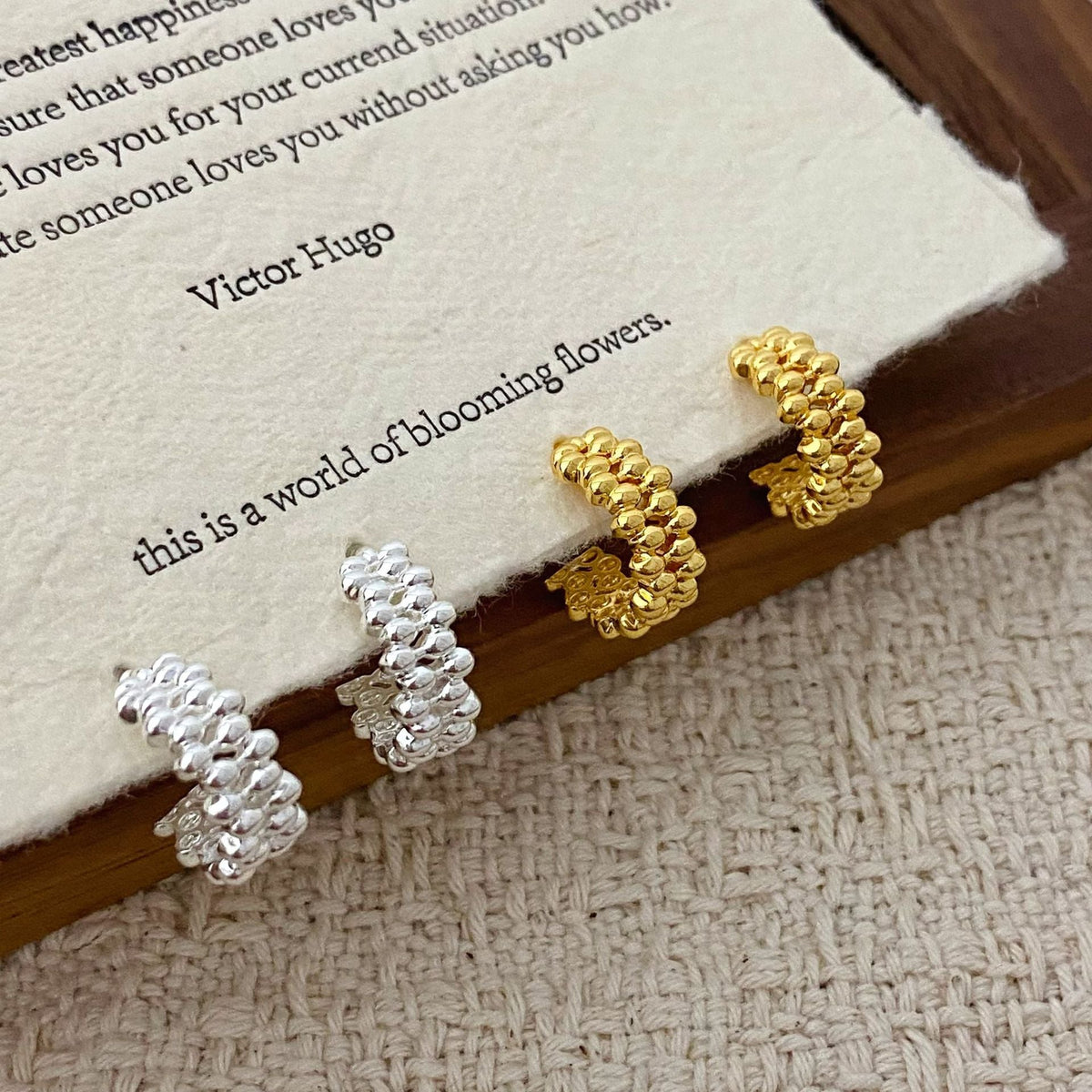 Women's Copper Gold-plated Korean Style Shaped For Design Simple Stud Earrings - Daebak
