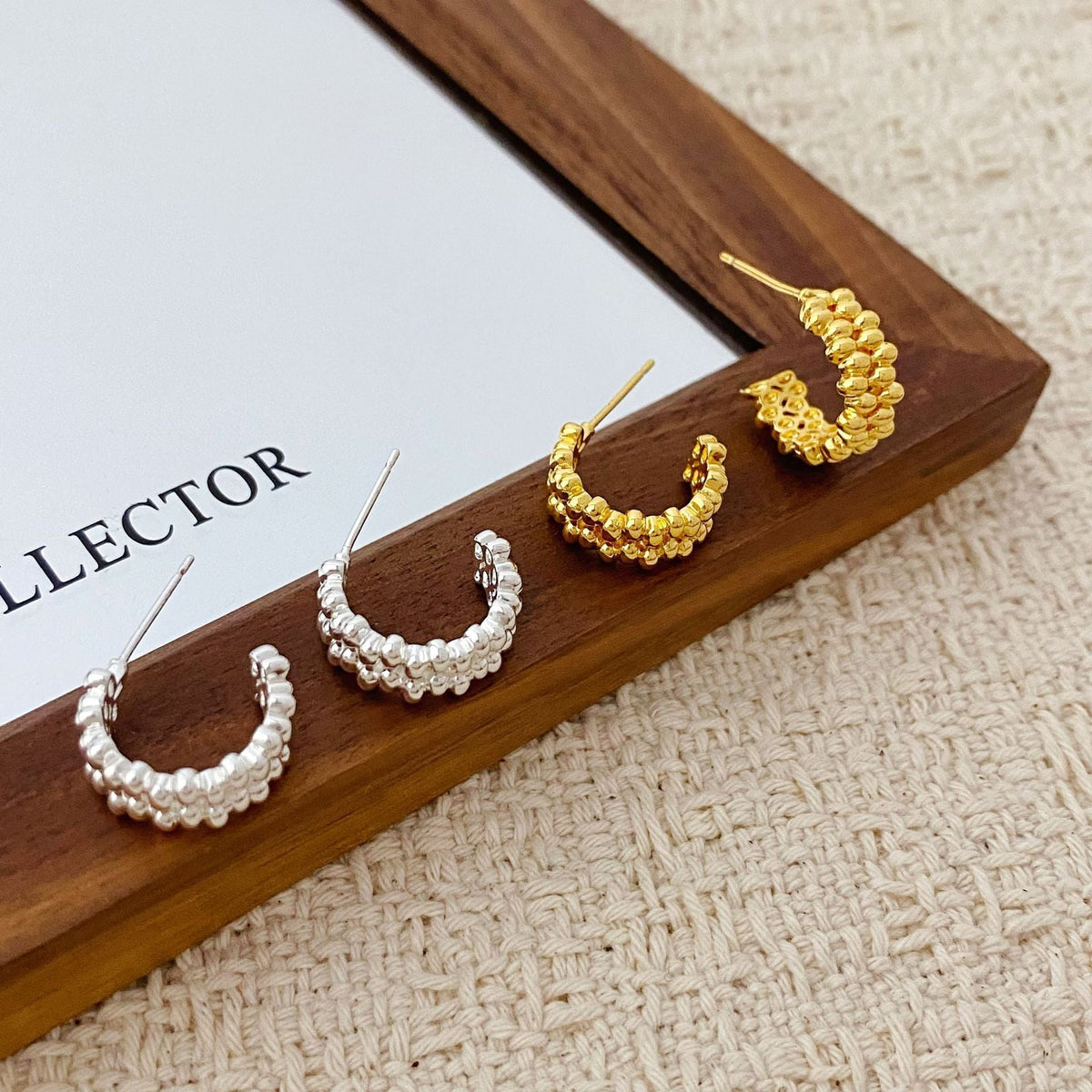 Women's Copper Gold-plated Korean Style Shaped For Design Simple Stud Earrings - Daebak