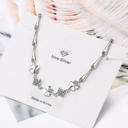 Women's Flower Korean Minimalist Fresh Heart Clover Bracelet - Daebak