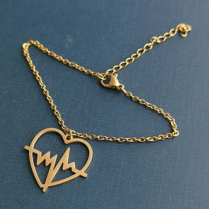Women's Heart-shaped Ecg Clavicle Chain Korean Fashion Pendant - Daebak