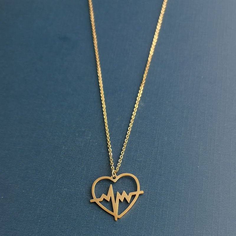 Women's Heart-shaped Ecg Clavicle Chain Korean Fashion Pendant - Daebak