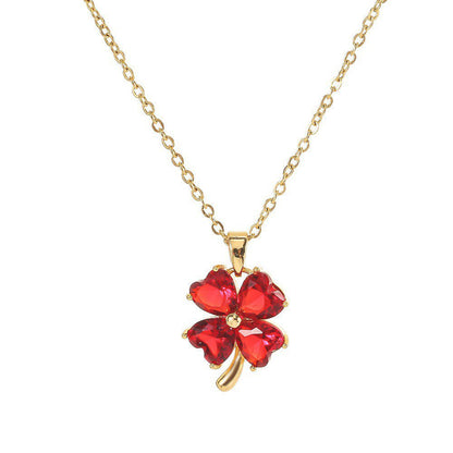 Women's Korean Creative Four-leaf Clover Titanium Steel Necklace - Daebak