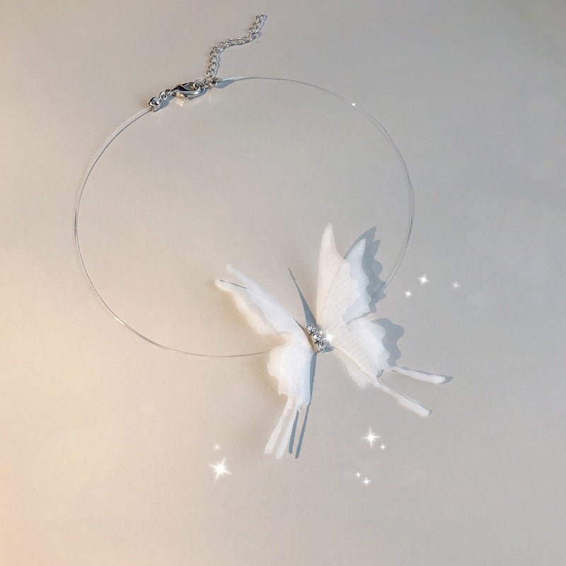 Women's Korean Elegant Butterfly Clavicle Chain Niche Necklaces - Daebak
