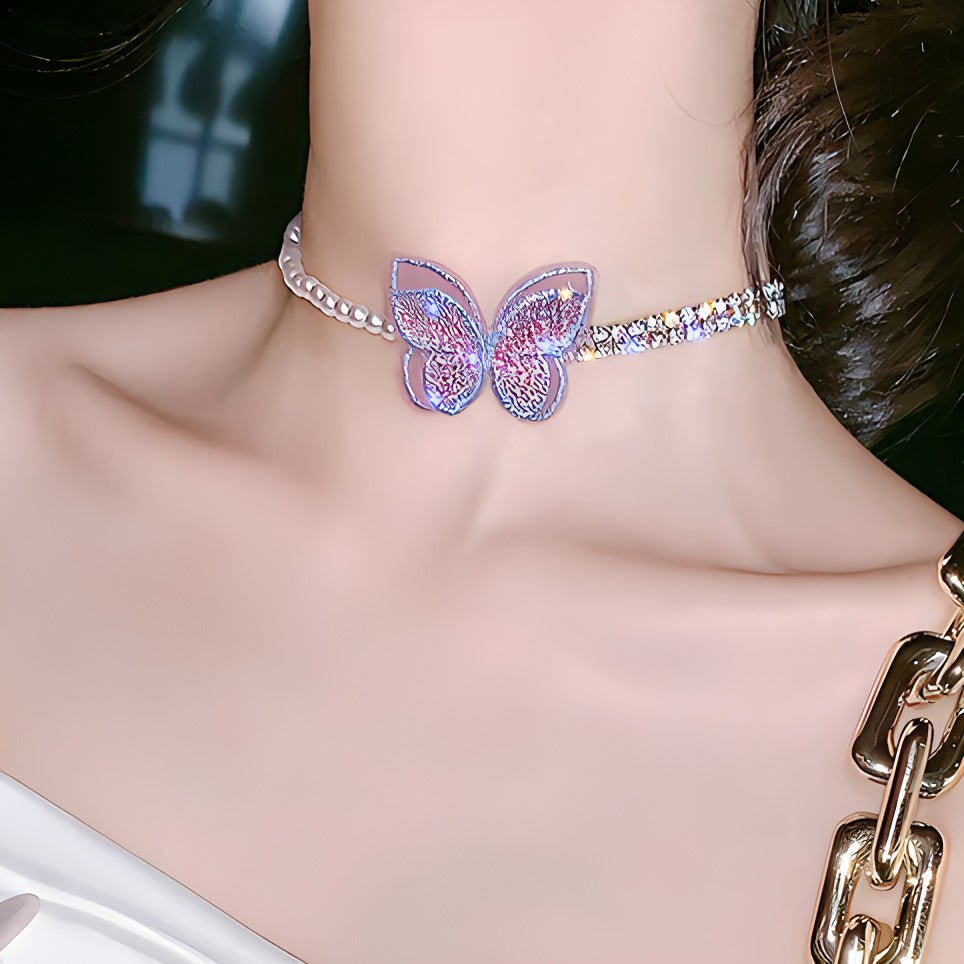 Women's Korean Elegant Butterfly Clavicle Chain Niche Necklaces - Daebak