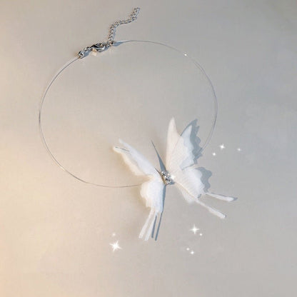 Women's Korean Elegant Butterfly Clavicle Chain Niche Necklaces - Daebak