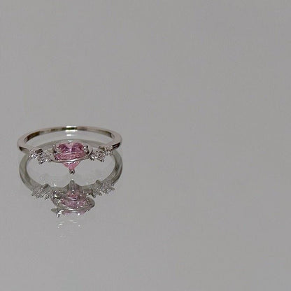 Women's Korean Fashion Personalized Minority Design Cold Style Refined Zircon Index Rings - Daebak
