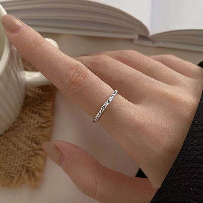 Women's Korean Greek Design Simple Cold Style Open Ring - Daebak