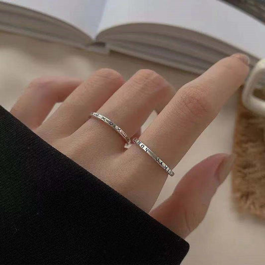 Women's Korean Greek Design Simple Cold Style Open Ring - Daebak