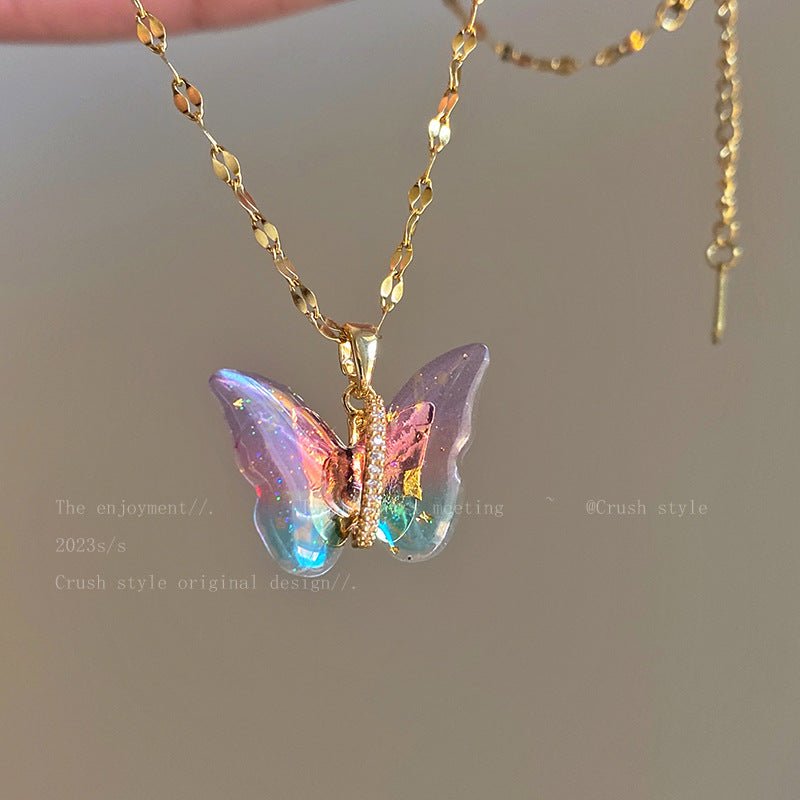 Women's Korean Mori Shell Butterfly Light Luxury Temperament Necklaces - Daebak