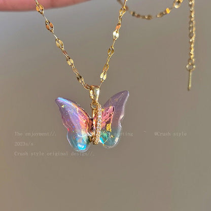 Women's Korean Mori Shell Butterfly Light Luxury Temperament Necklaces - Daebak