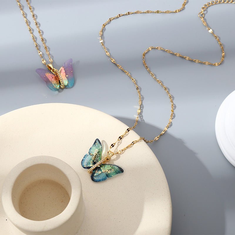 Women's Korean Mori Shell Butterfly Light Luxury Temperament Necklaces - Daebak