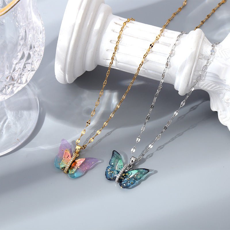Women's Korean Mori Shell Butterfly Light Luxury Temperament Necklaces - Daebak