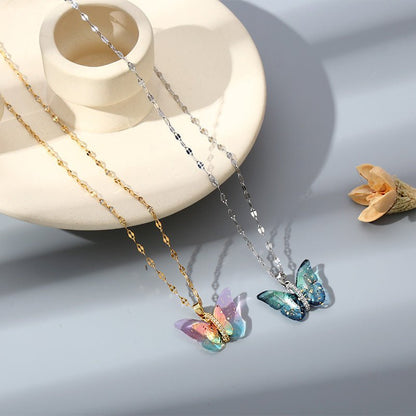 Women's Korean Mori Shell Butterfly Light Luxury Temperament Necklaces - Daebak