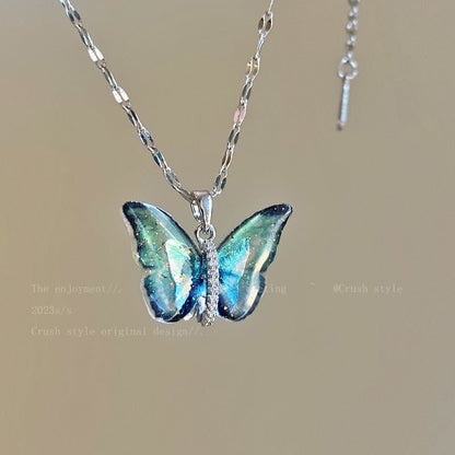 Women's Korean Mori Shell Butterfly Light Luxury Temperament Necklaces - Daebak