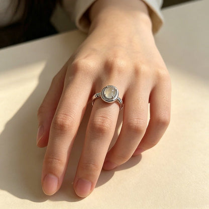 Women's Korean Niche Design Retro Ghost Style Simple Fashionable Inlaid Rings - Daebak
