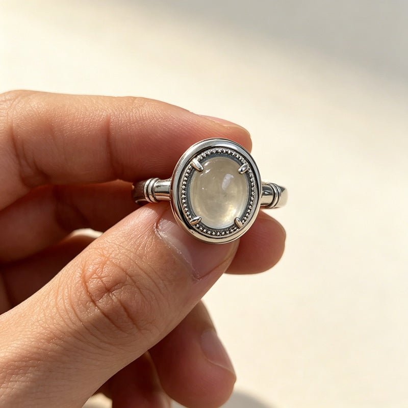 Women's Korean Niche Design Retro Ghost Style Simple Fashionable Inlaid Rings - Daebak