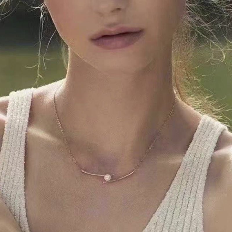 Women's Korean Pearl Chopsticks Simple Cold Style Niche Temperament Clavicle Necklaces - Daebak