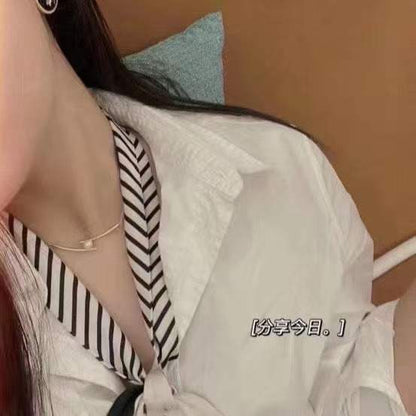 Women's Korean Pearl Chopsticks Simple Cold Style Niche Temperament Clavicle Necklaces - Daebak