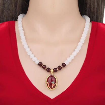 Women's Korean Simple To Give Mom Mother's Day Gift Live Necklaces - Daebak