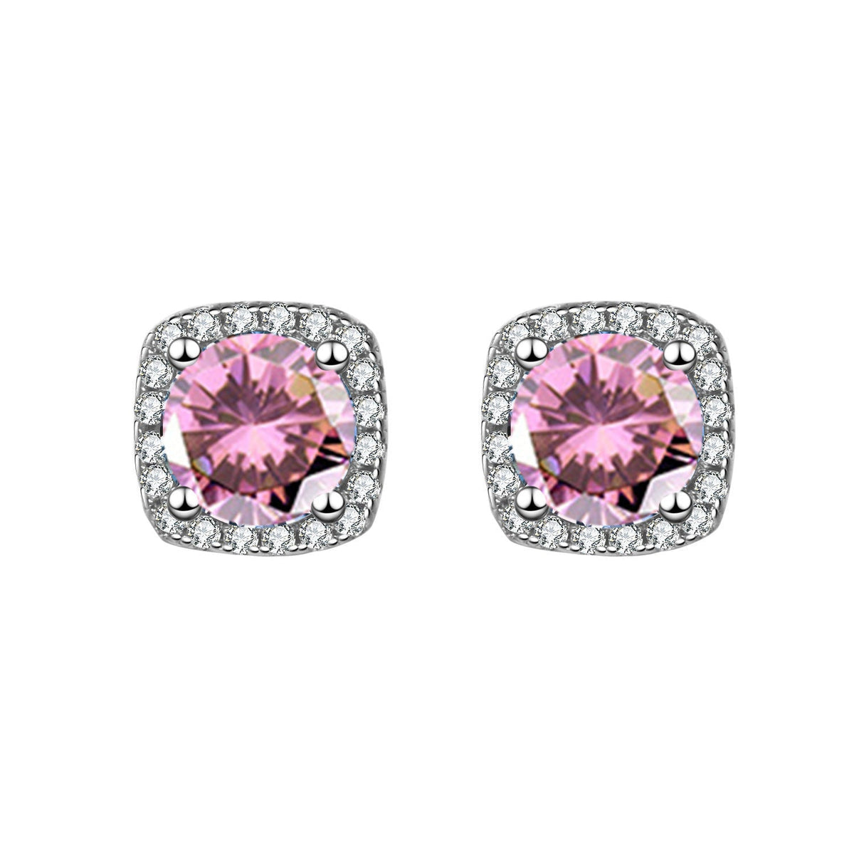 Women's Korean Square Bag Diamond Suit Auricular Stud Earrings - Daebak