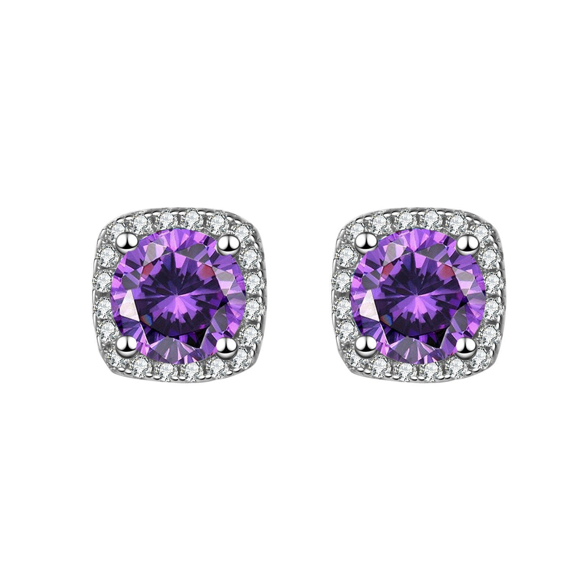 Women's Korean Square Bag Diamond Suit Auricular Stud Earrings - Daebak