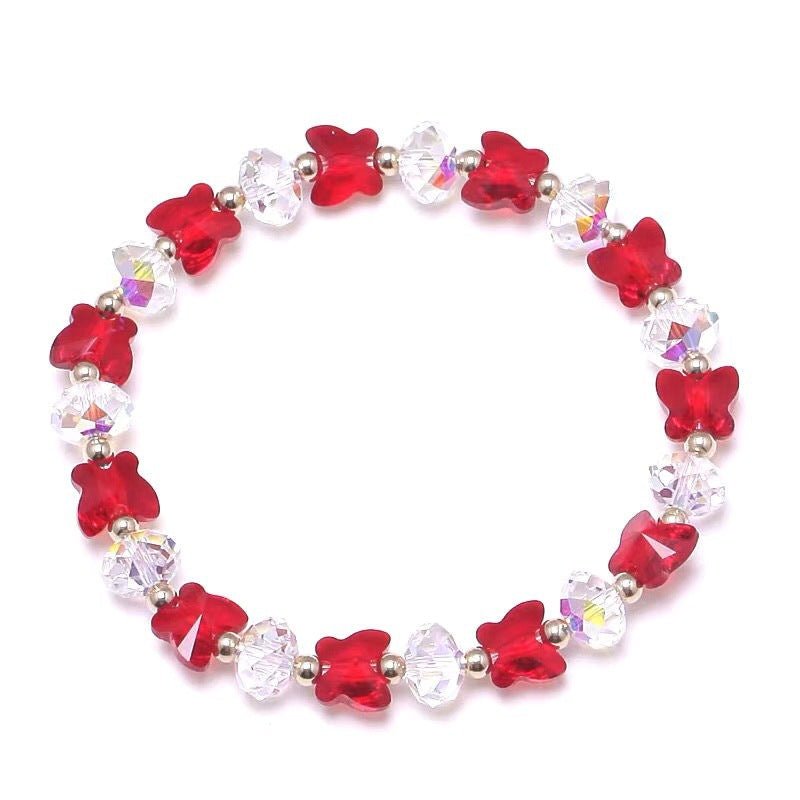 Women's Korean Style Butterfly Crystal Fashion Fresh Bracelet - Daebak