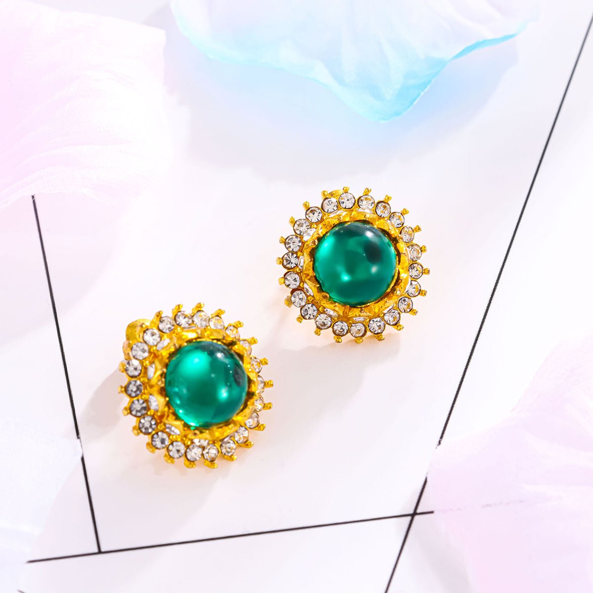 Women's Korean Style Elegant Colorful Diamond Fashion Rings - Daebak