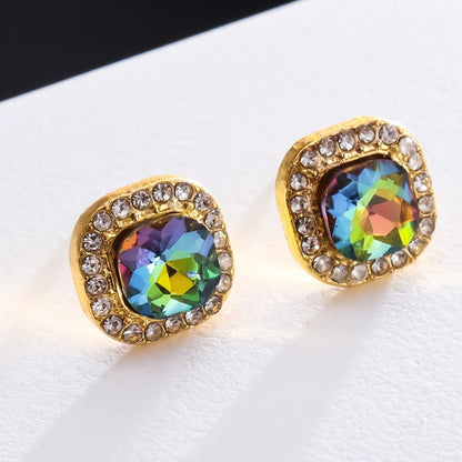 Women's Korean Style Elegant Colorful Diamond Fashion Rings - Daebak