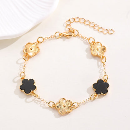 Women's Korean Style Parthenocissus Grass Simple Petal Five-leaf Jewelry Set - Daebak