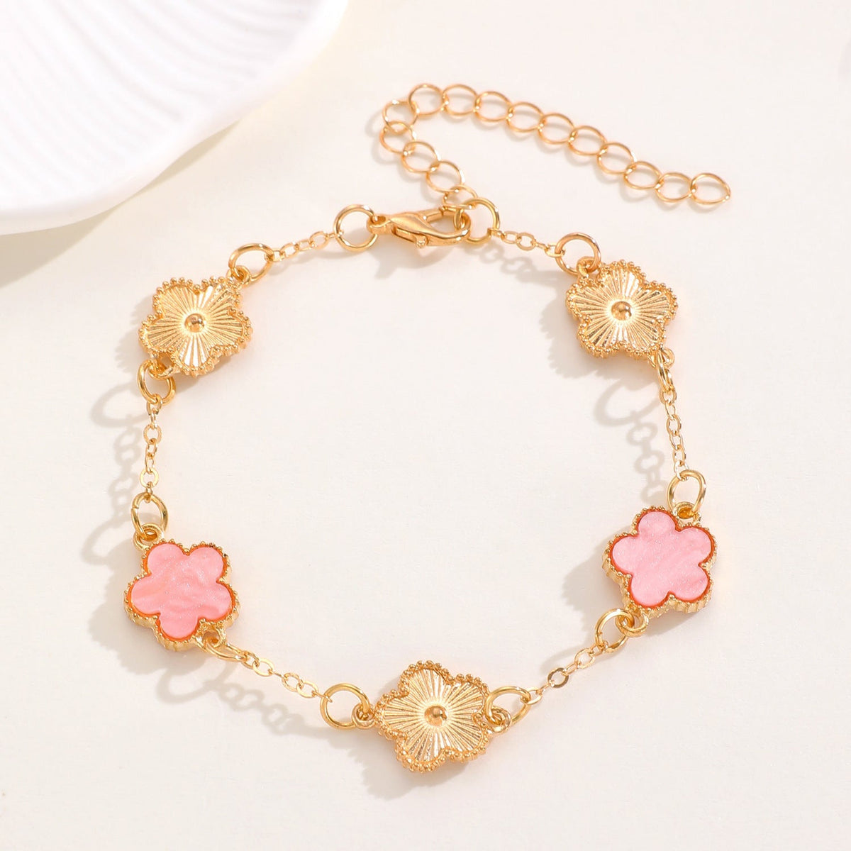 Women's Korean Style Parthenocissus Grass Simple Petal Five-leaf Jewelry Set - Daebak