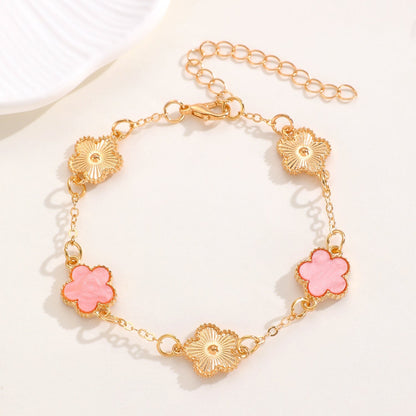 Women's Korean Style Parthenocissus Grass Simple Petal Five-leaf Jewelry Set - Daebak