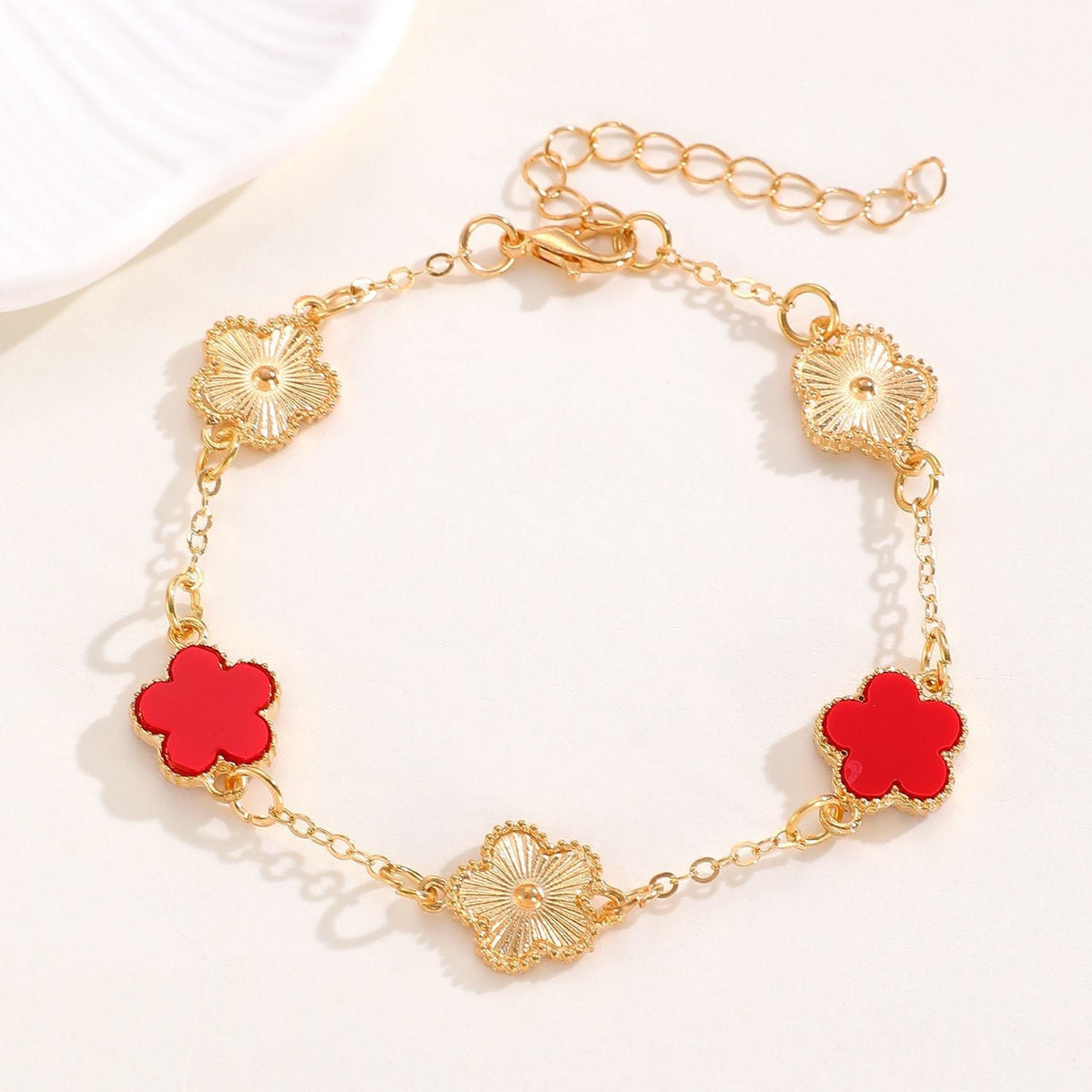 Women's Korean Style Parthenocissus Grass Simple Petal Five-leaf Jewelry Set - Daebak