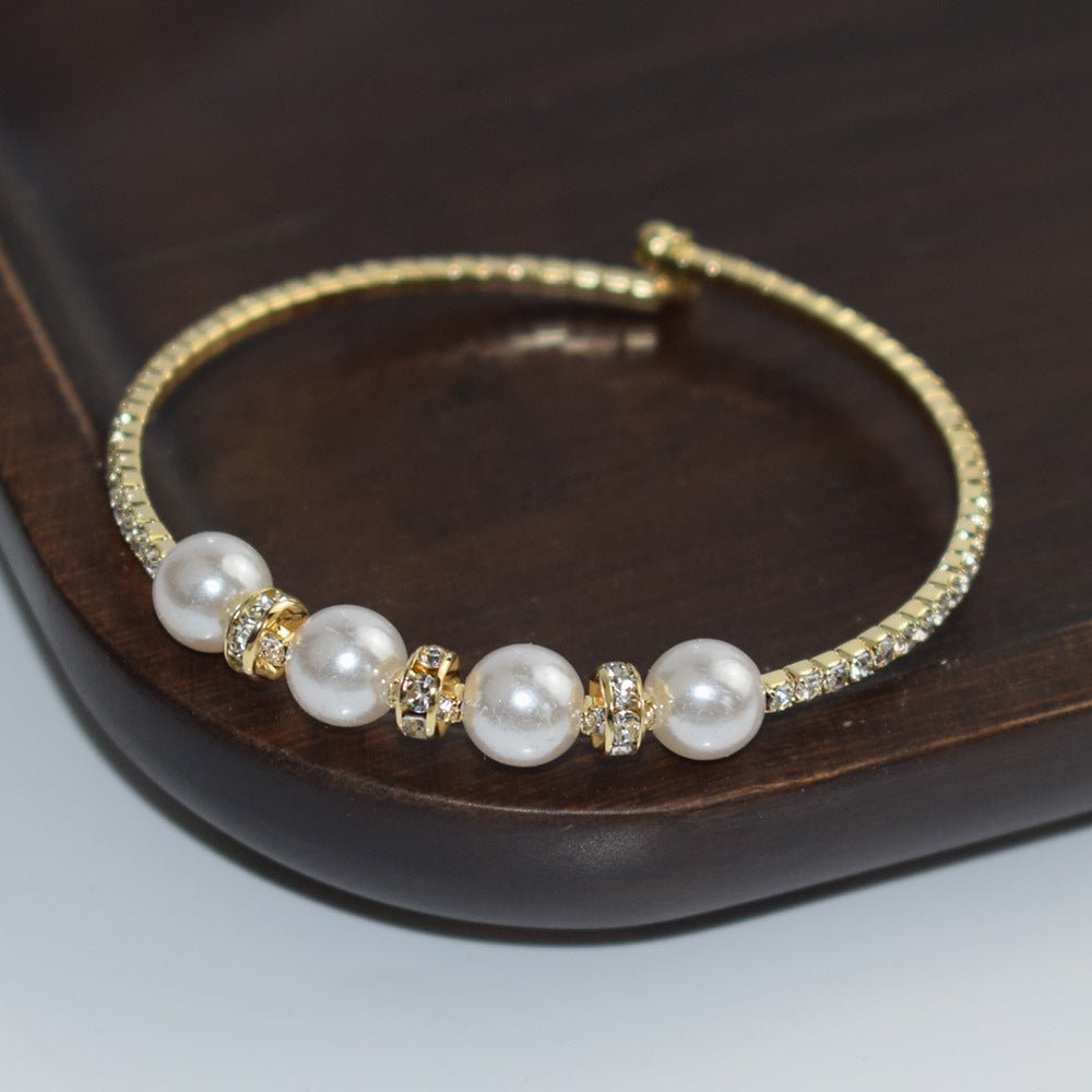 Women's Korean Style Personalized Fashion Mixed Alloy Open Bracelet - Daebak