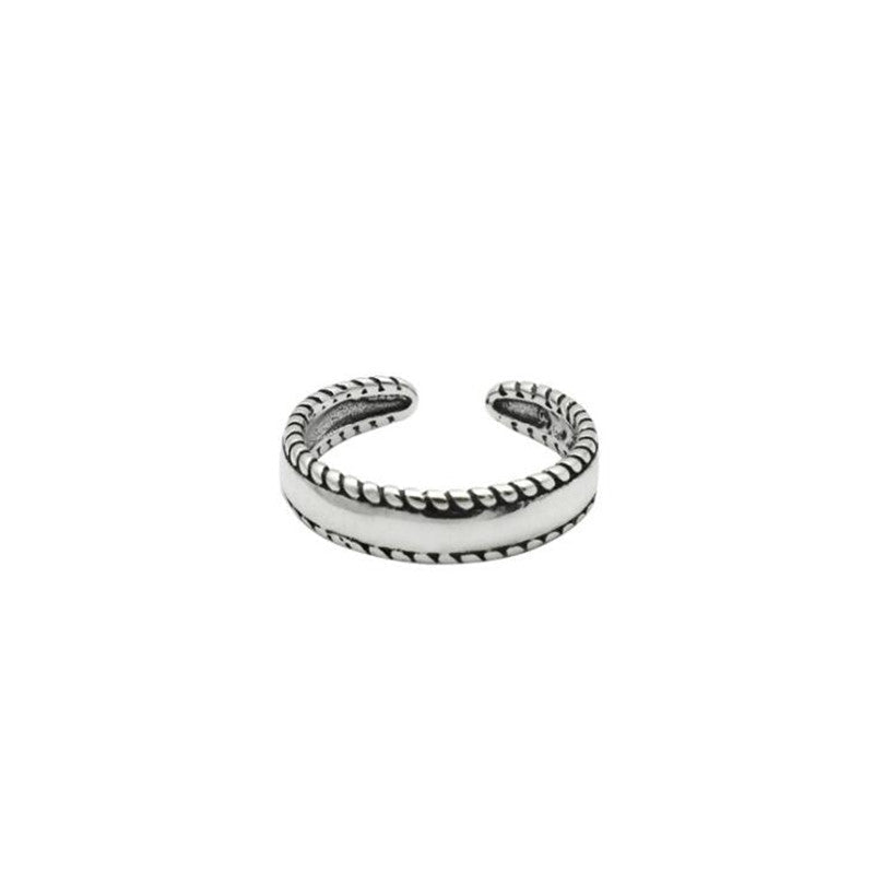 Women's Korean Style Personalized Middle Glossy Retro For Twisted Opening On Rings - Daebak