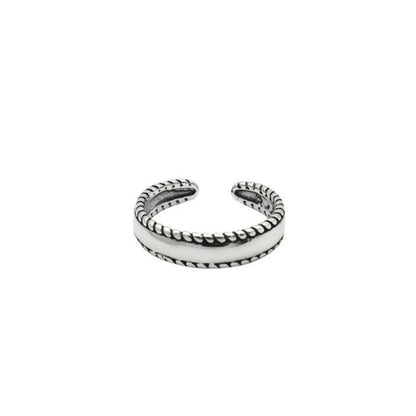 Women's Korean Style Personalized Middle Glossy Retro For Twisted Opening On Rings - Daebak