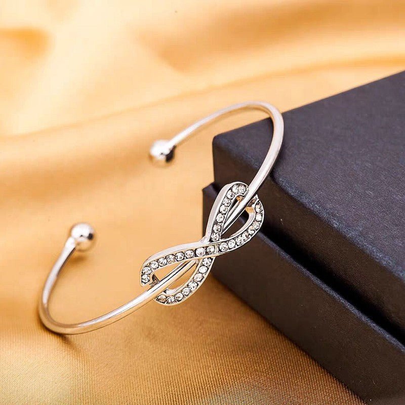 Women's Korean Style Personalized Simple With Diamond Opening Bracelet - Daebak