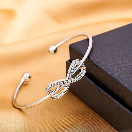 Women's Korean Style Personalized Simple With Diamond Opening Bracelet - Daebak
