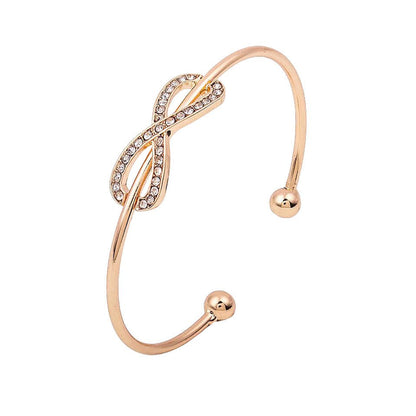 Women's Korean Style Personalized Simple With Diamond Opening Bracelet - Daebak