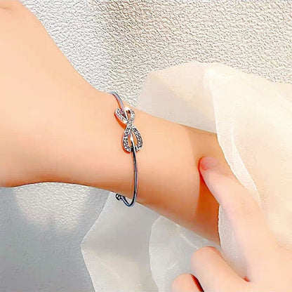 Women's Korean Style Personalized Simple With Diamond Opening Bracelet - Daebak