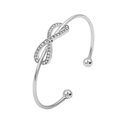 Women's Korean Style Personalized Simple With Diamond Opening Bracelet - Daebak
