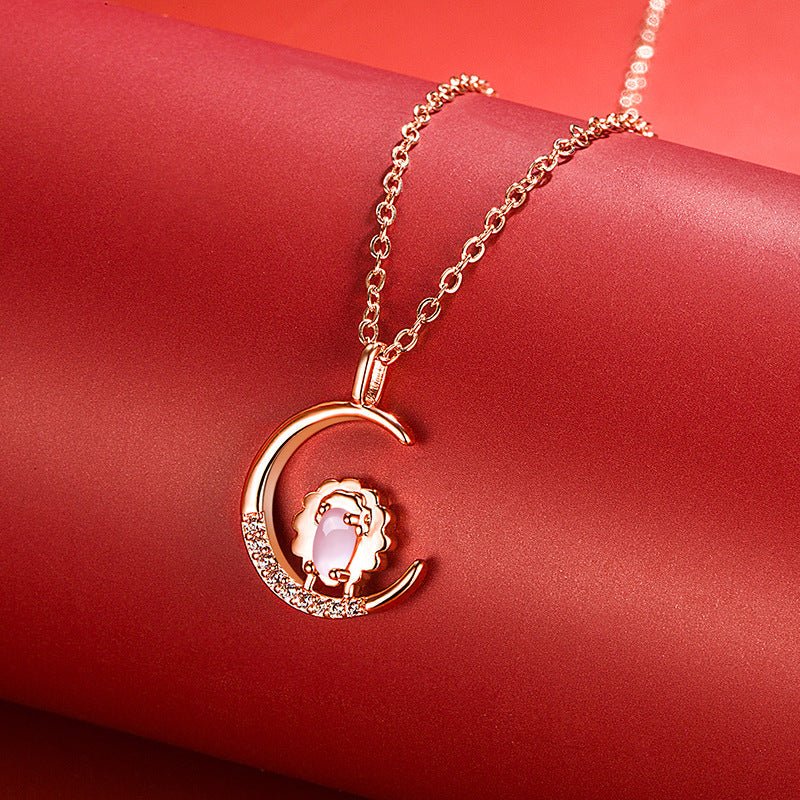 Women's Korean Style Ross Chinese Zodiac Rose Gold Pendant - Daebak