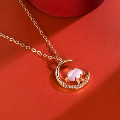 Women's Korean Style Ross Chinese Zodiac Rose Gold Pendant - Daebak