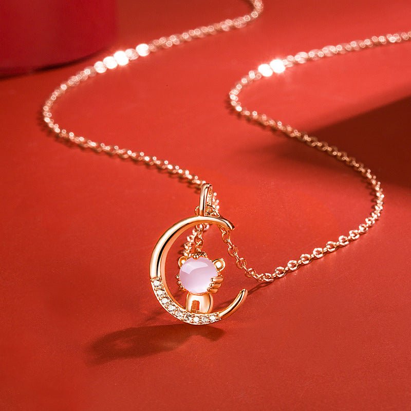 Women's Korean Style Ross Chinese Zodiac Rose Gold Pendant - Daebak