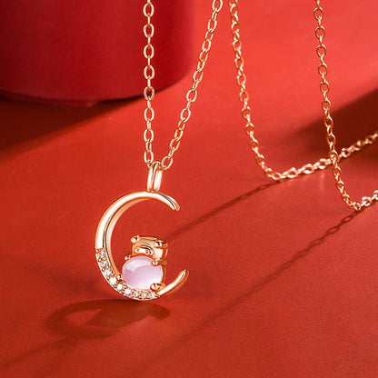 Women's Korean Style Ross Chinese Zodiac Rose Gold Pendant - Daebak